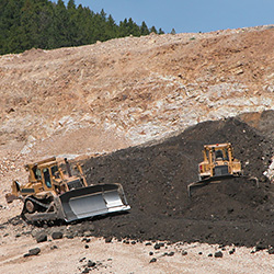 engineered top soils spread over sterile subsoil